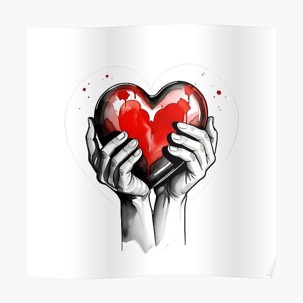 Mickey Hands Heart Love Art Print for Sale by thatshands