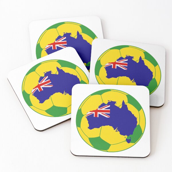 Item preview, Australian futbol soccer in color and country shape designed and sold by adesignworld.