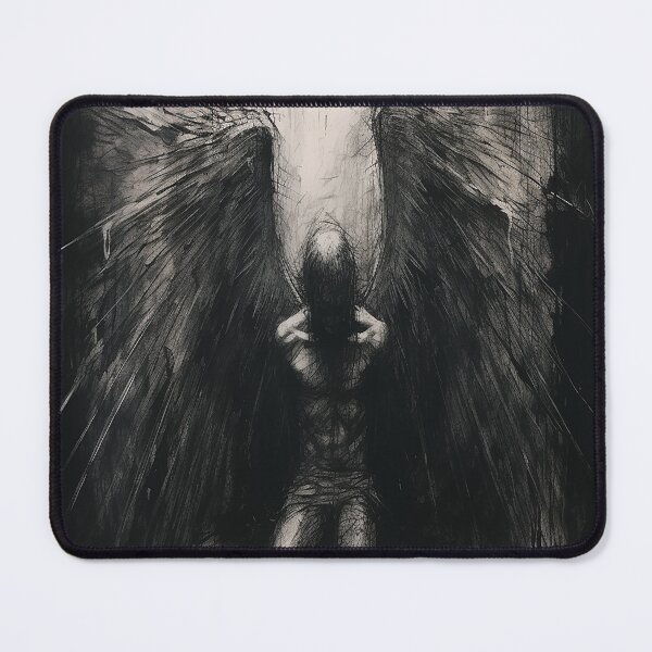 Item preview, Charcoal Sketch of Fallen Angel designed and sold by FantasyVisions.