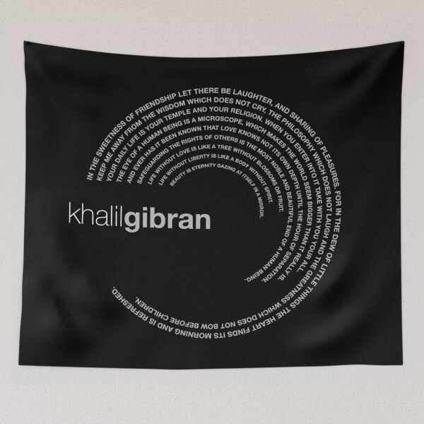 Item preview, Khalil Gibran famous quotes poster [silver] designed and sold by CMYKStudio.
