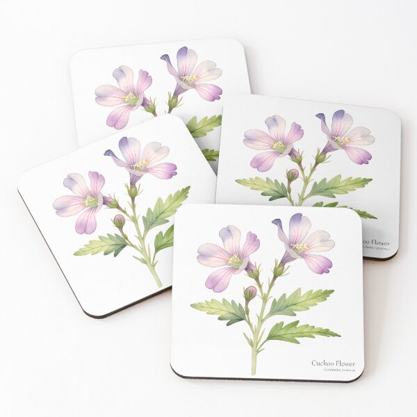 Item preview, Cuckoo Flower Botanical Style Print designed and sold by PixelFixArt.