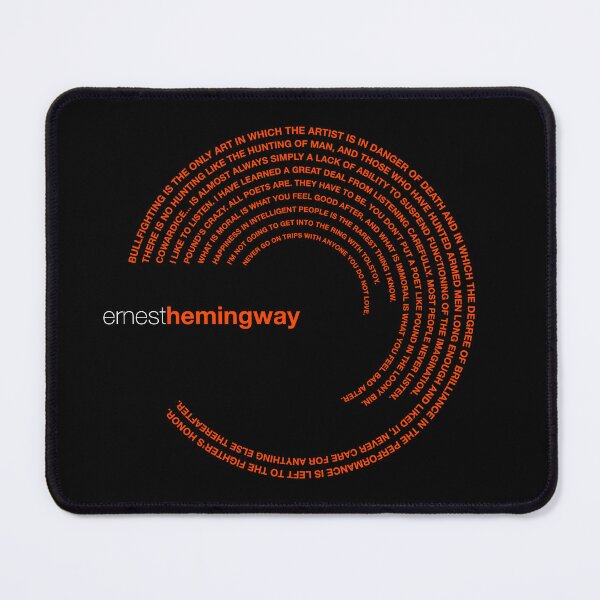 Item preview, Ernest Hemingway famous quotes poster [orangered] designed and sold by CMYKStudio.