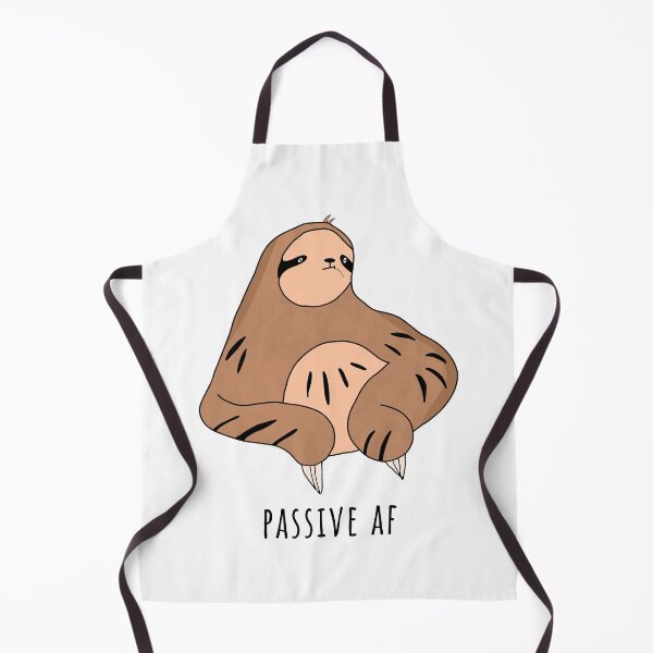 Item preview, Passive AF Cute Funny Adorable Sloth Chewing Grass designed and sold by Cool Stuff Galore.