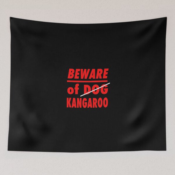 Item preview, Jacked Kangaroo - Beware of Kangaroo - Beware of Dog Parody designed and sold by goldentusk.