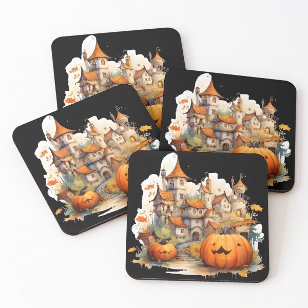 Item preview, Halloween Town Watercolor designed and sold by KitsuneYin.