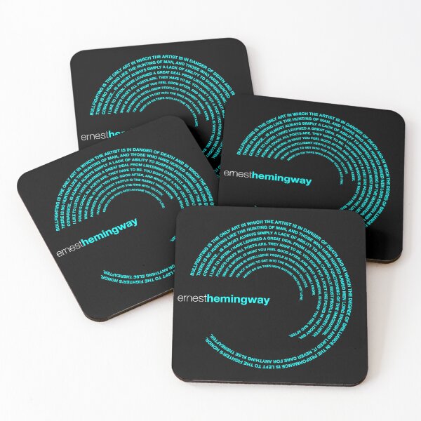 Item preview, Ernest Hemingway famous quotes poster [aqua] designed and sold by CMYKStudio.