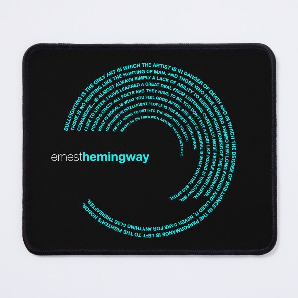 Item preview, Ernest Hemingway famous quotes poster [aqua] designed and sold by CMYKStudio.