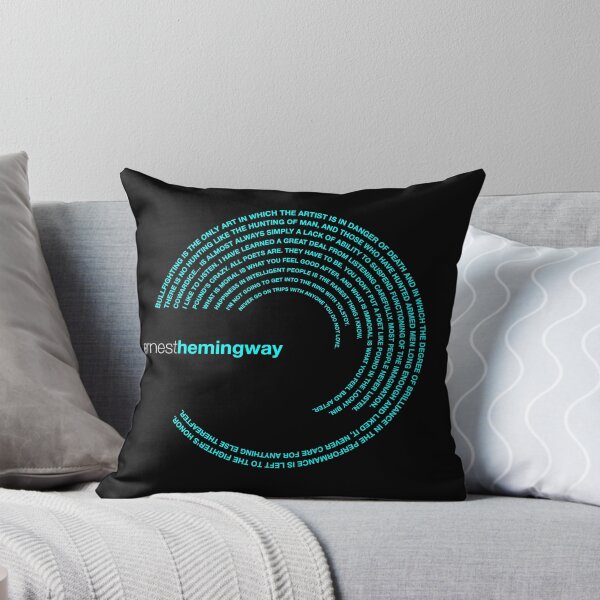 Item preview, Ernest Hemingway famous quotes poster [aqua] designed and sold by CMYKStudio.