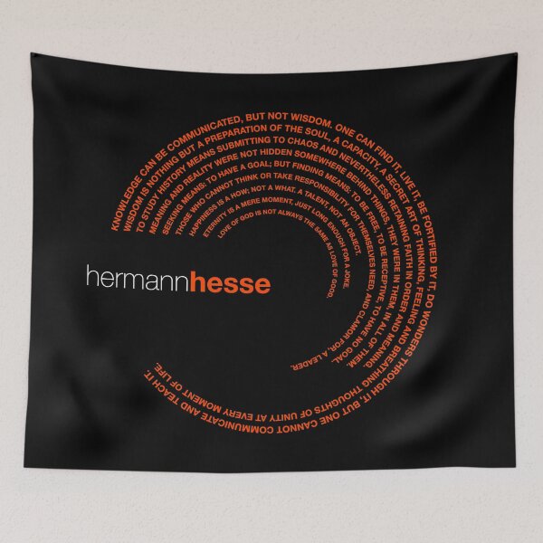 Item preview, Hermann Hesse famous quotes poster [orangered] designed and sold by CMYKStudio.