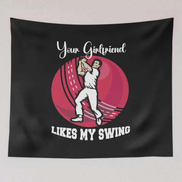 Item preview, Your Girlfriend Likes My Swing Funny Baseball For Men Kids  designed and sold by Pitchou07.