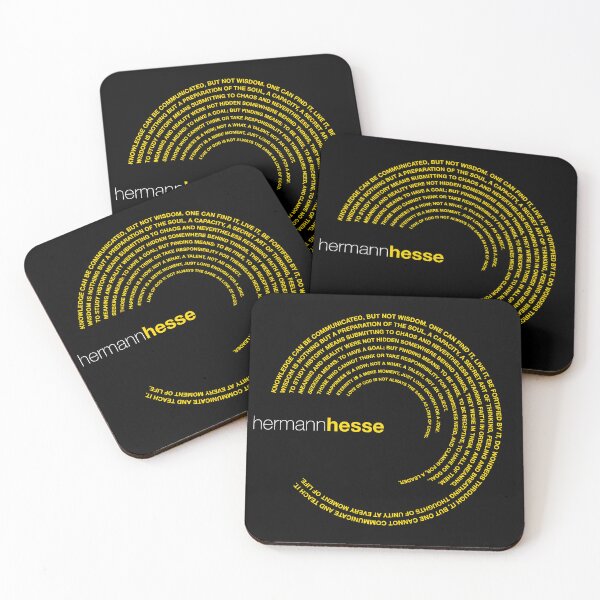 Item preview, Hermann Hesse famous quotes poster [gold] designed and sold by CMYKStudio.