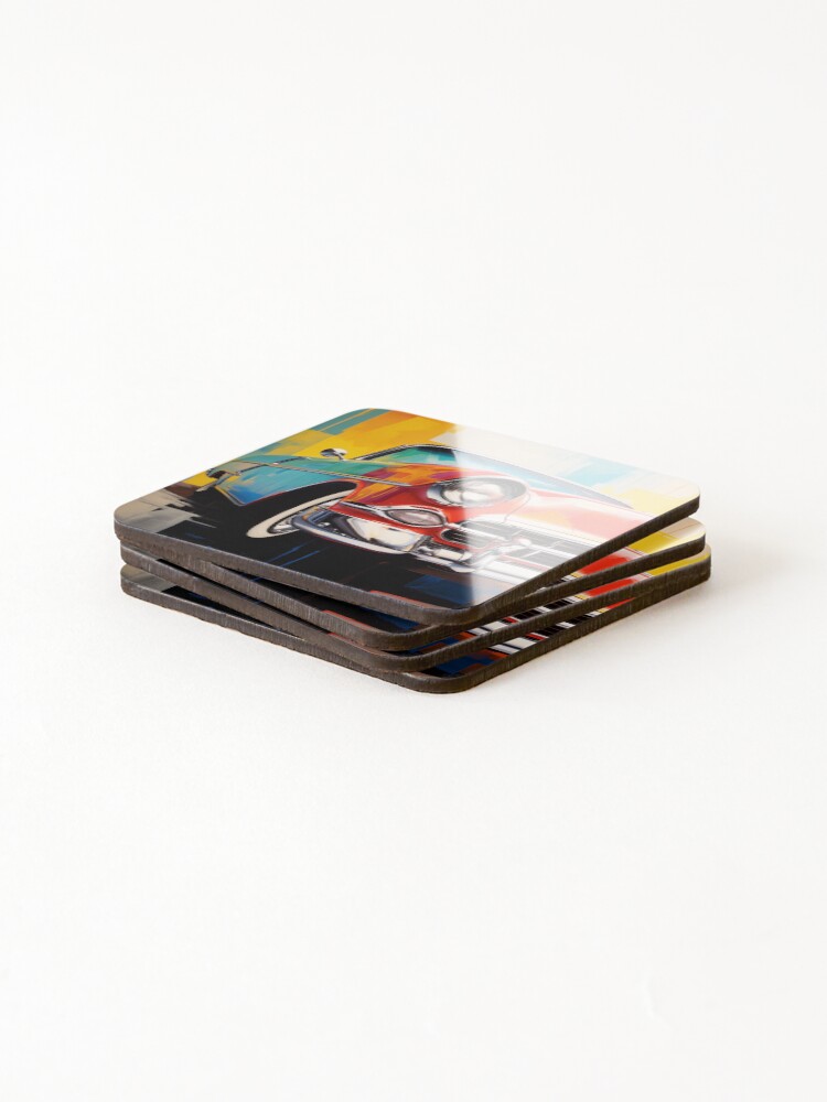 Thumbnail 4 of 5, Coasters (Set of 4), Abstract Car designed and sold by Visual-Elixir.