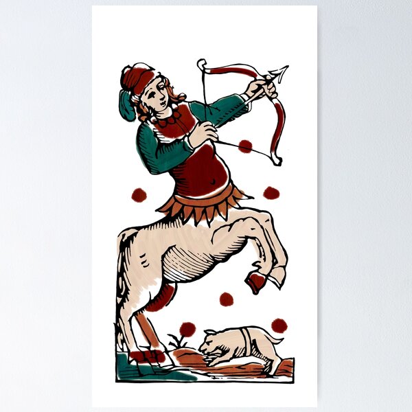 Sagittaire tarot Minchiate Poster