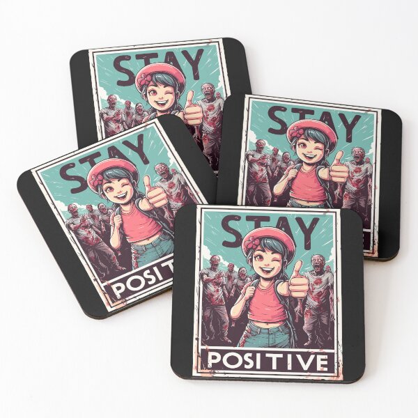 Item preview, Stay positive even during the zombie apocalypse designed and sold by TomFrontierArt.