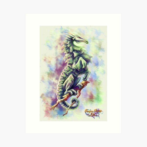 Dragon perché Art Print