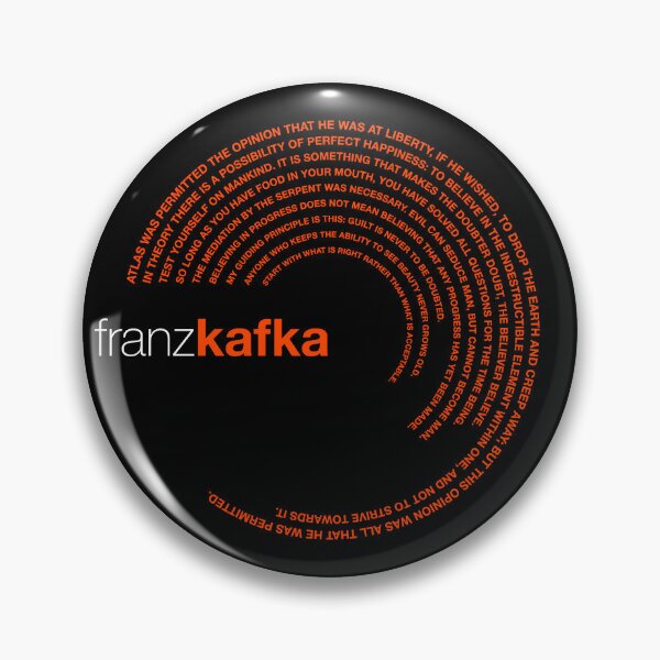 Item preview, Franz Kafka famous quotes poster [orangered] designed and sold by CMYKStudio.