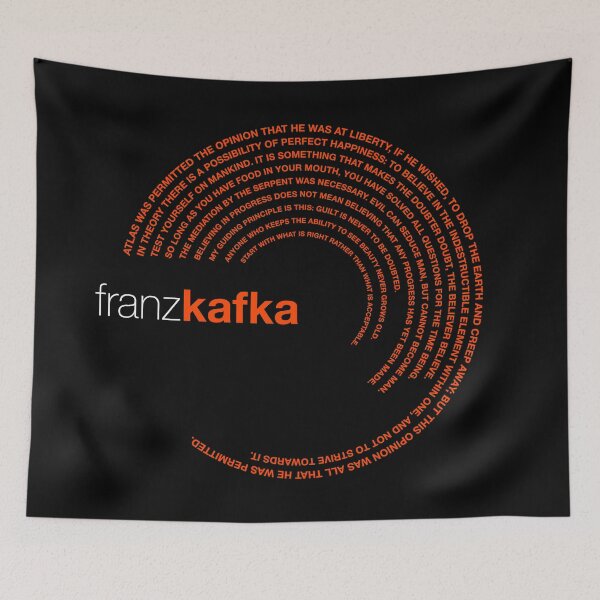 Item preview, Franz Kafka famous quotes poster [orangered] designed and sold by CMYKStudio.