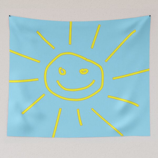 Item preview, Sunshine Smiling, Yellow Linework with Orange Trim designed and sold by AASparksDesigns.