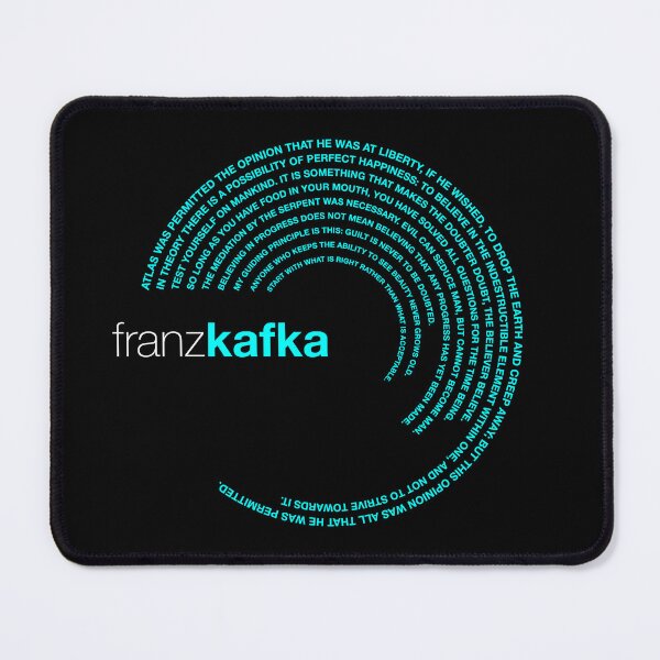 Item preview, Franz Kafka famous quotes poster [aqua] designed and sold by CMYKStudio.