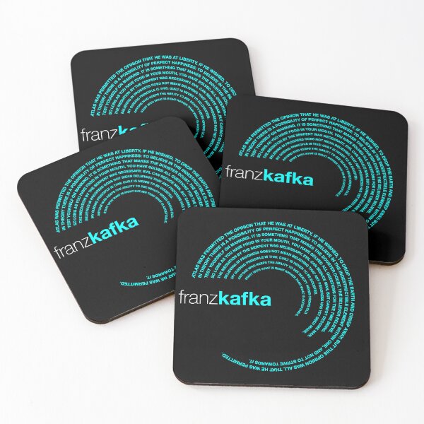 Item preview, Franz Kafka famous quotes poster [aqua] designed and sold by CMYKStudio.