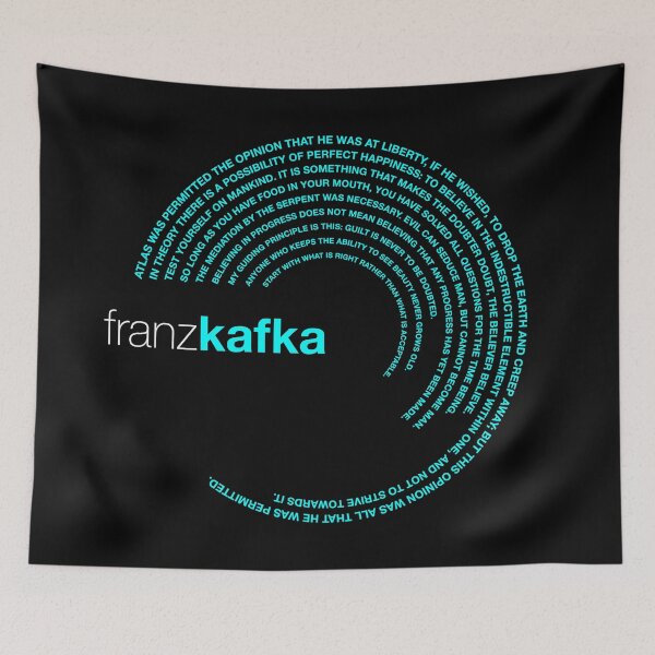 Item preview, Franz Kafka famous quotes poster [aqua] designed and sold by CMYKStudio.