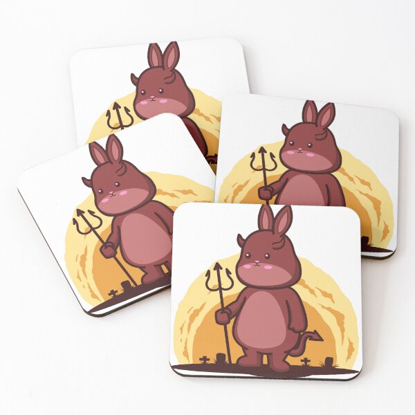 Item preview, Cute bunny being a devil holding a trident designed and sold by chomaruddin tri amboko.