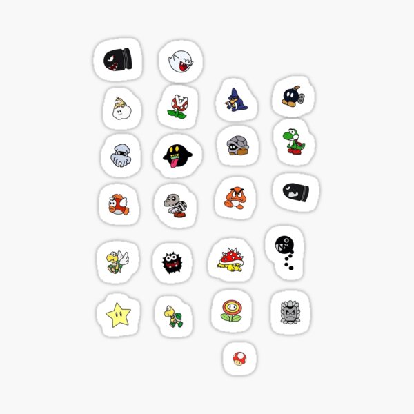 Vista previa del artículo con la obra «colección de personajes de videojuegos», diseñado y vendido por brokeassshit.