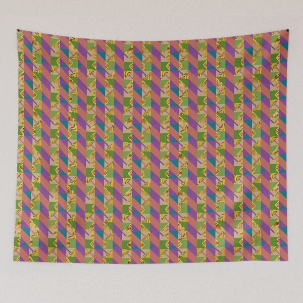 Item preview, Symmetrical and abstract geometric pattern with clean lines designed and sold by SeamlessBlend.