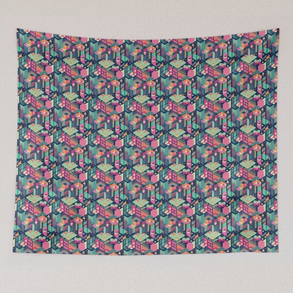 Item preview, Symmetrical and abstract geometric pattern with clean lines designed and sold by SeamlessBlend.