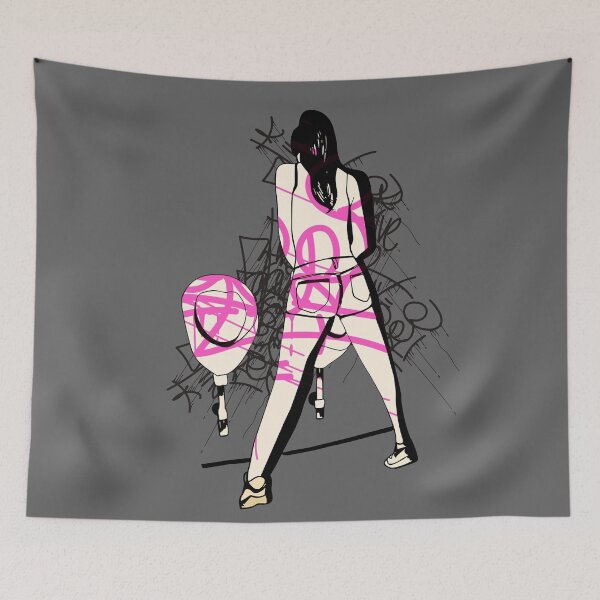 Item preview, Street Woman Graffiti designed and sold by blackink-design.
