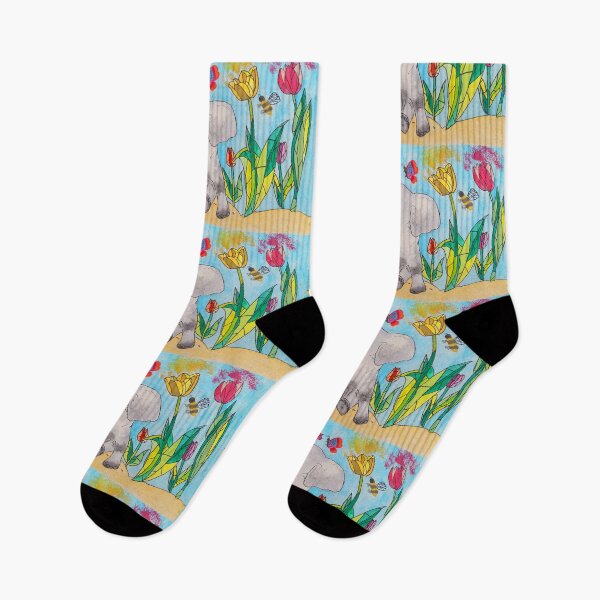 Item preview, Baby elephant in Tulip field  designed and sold by Kiruthikaarts.