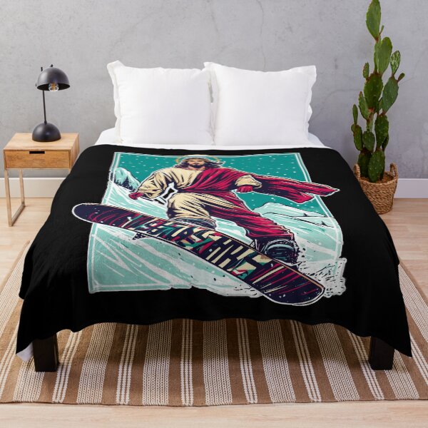 Item preview, Jesus christ snowboarder designed and sold by TomFrontierArt.
