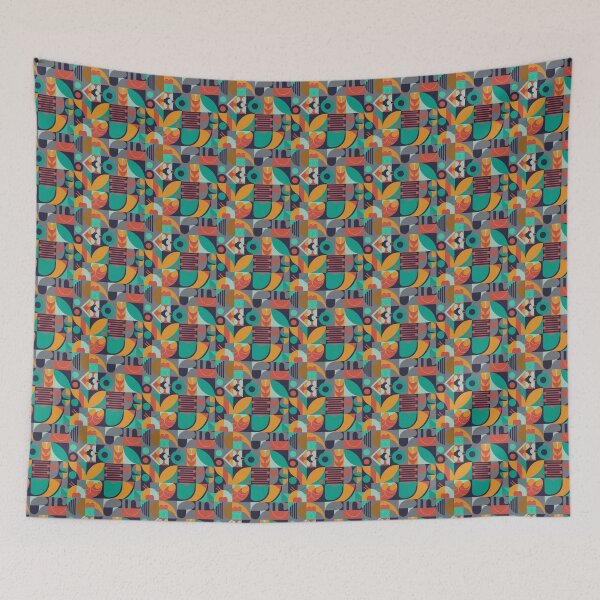 Item preview, Symmetrical and abstract geometric pattern with clean lines designed and sold by SeamlessBlend.