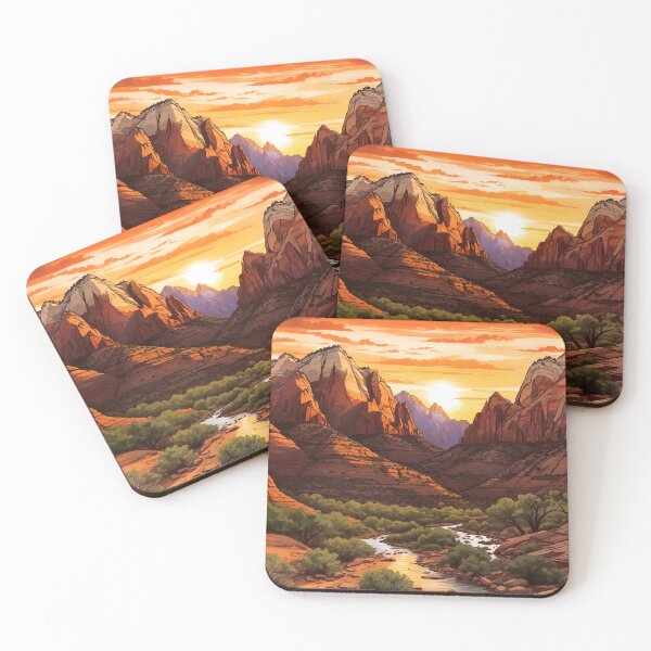 Item preview, Zion Ethereal sunset designed and sold by canvasriddle.