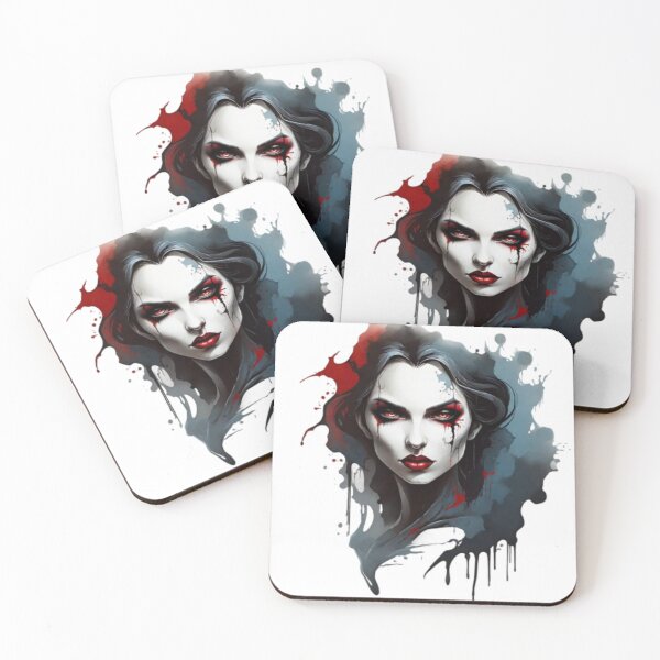 Item preview, Mysterious woman vampire face designed and sold by butter-scotchhh.