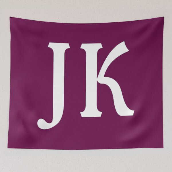 Item preview, JK Initials Monogram designed and sold by Jeallan Designs.