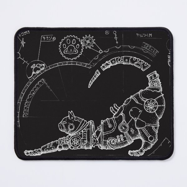 Item preview, Steampunk Cat (White Lineart) designed and sold by Sam Deacon Art.
