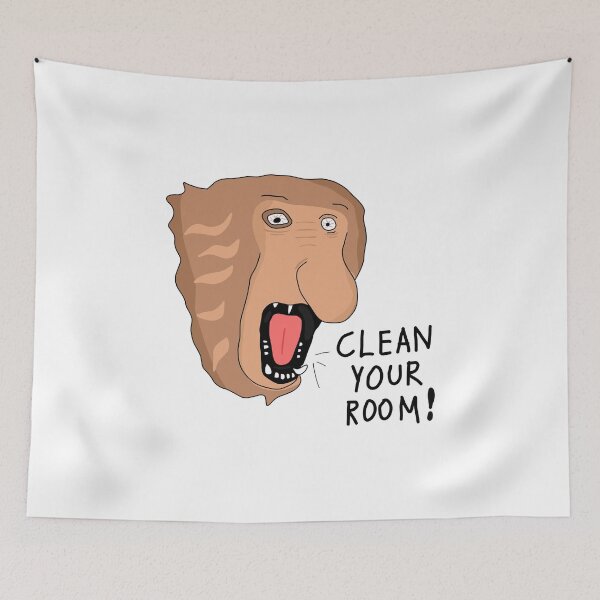 Item preview, Clean Your Room Funny Proboscis Monkey Cartoon Illustration designed and sold by Cool Stuff Galore.