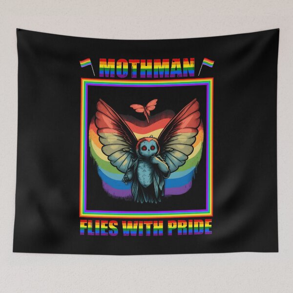 Item preview, Mothman flies with pride  designed and sold by SidTastic .