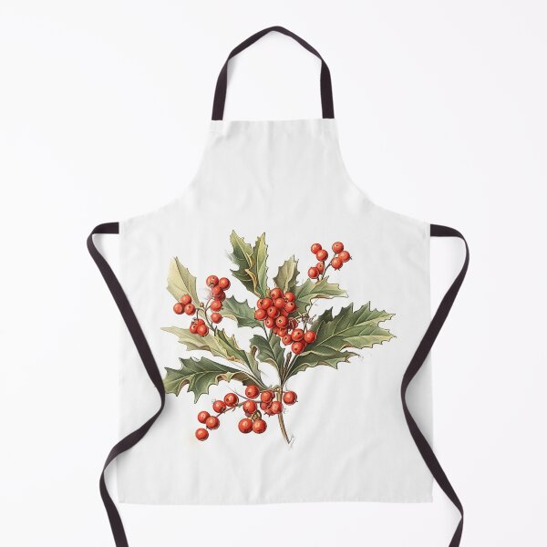 Artikelvorschau, Geboren im Dezember, Geburtsblume, Holly-Beerenblätter, als Weihnachtsgeschenk im Vintage-Stil entworfen und verkauft von OliveAndSnow.