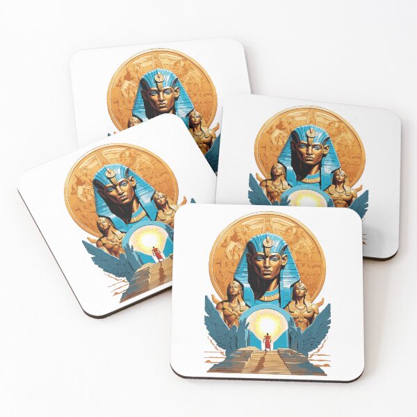 Item preview, Ancient Egyptian Pharoah Osiris stepping through a stargate designed and sold by QuirkyTease.