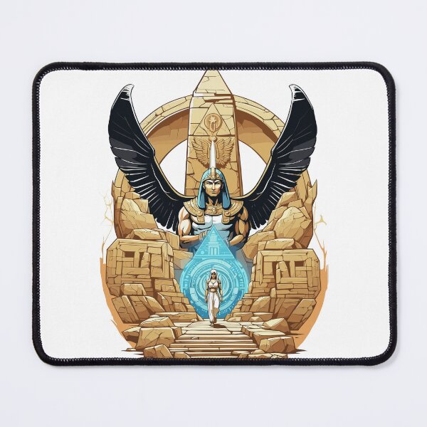 Item preview, Egyptian Pharoah King Osiris stepping through a stargate designed and sold by QuirkyTease.