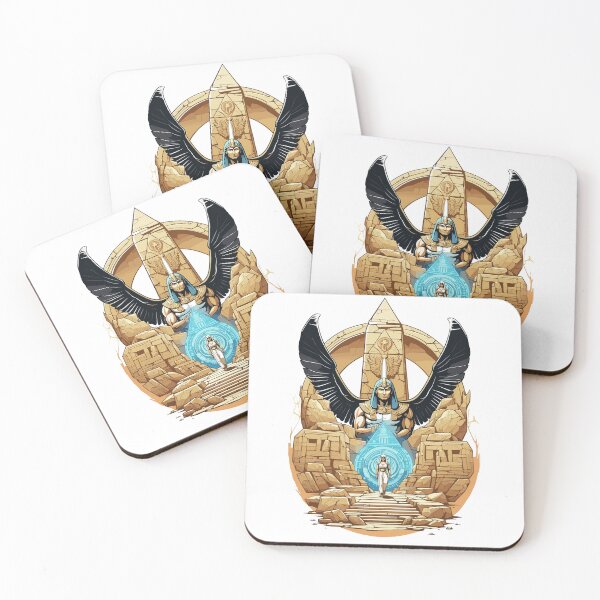 Item preview, Egyptian Pharoah King Osiris stepping through a stargate designed and sold by QuirkyTease.