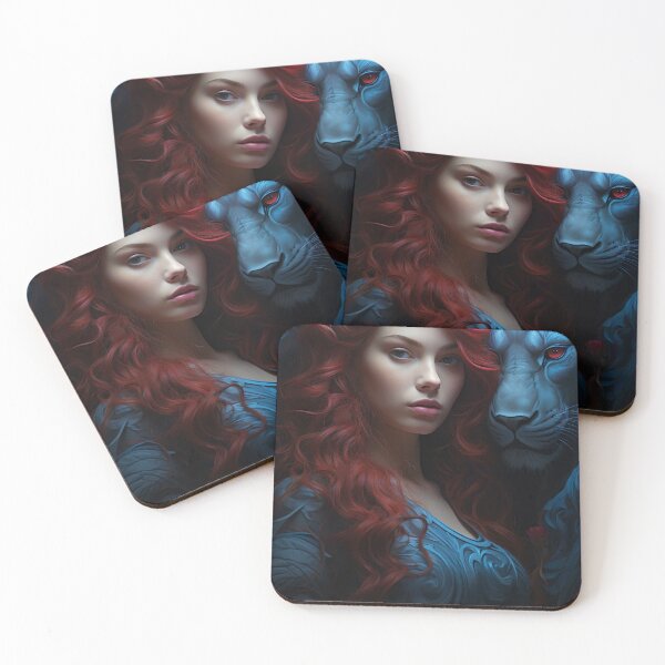 Item preview, Enigma of the Crimson Maiden and Azure Panther designed and sold by oanaunciuleanu.