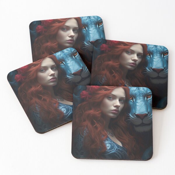Item preview, Enigma of the Crimson Maiden and Azure Panther designed and sold by oanaunciuleanu.