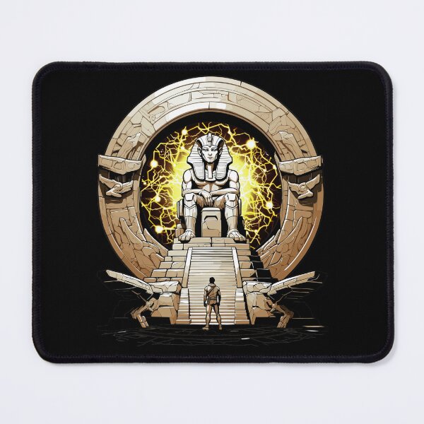 Item preview, Ancient Egyptian Pharoah Osiris stepping through a stargate designed and sold by QuirkyTease.