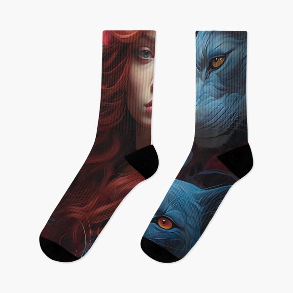 Item preview, Enigma of the Crimson Maiden and Azure Panther designed and sold by oanaunciuleanu.