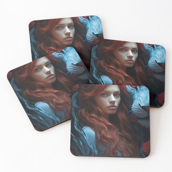 Item preview, Enigma of the Crimson Maiden and Azure Panther designed and sold by oanaunciuleanu.