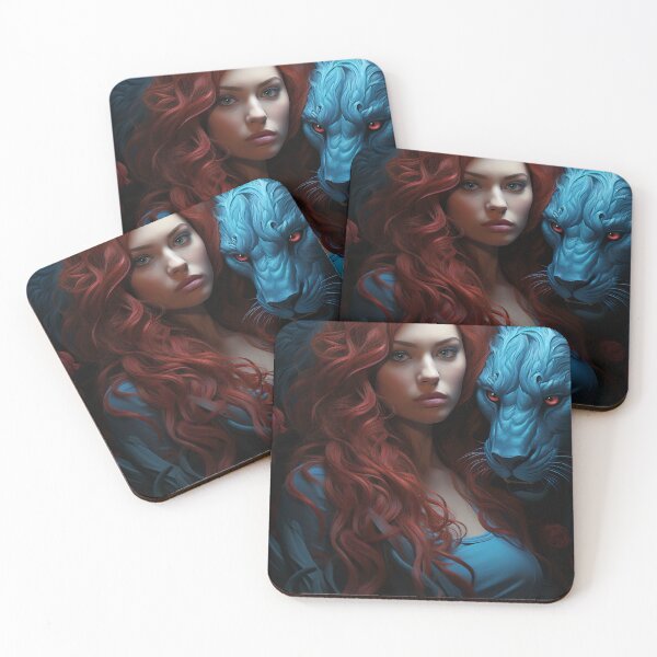 Item preview, Enigma of the Crimson Maiden and Azure Panther designed and sold by oanaunciuleanu.