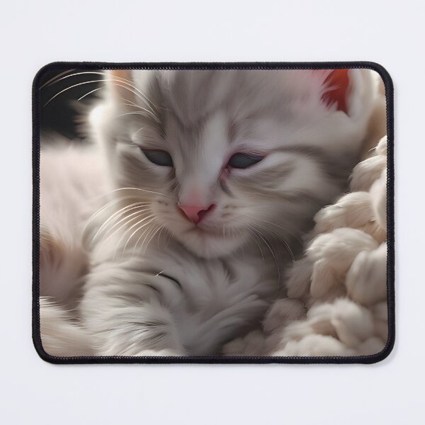Item preview, "Hyperrealistic Artistry: A Tranquil Newborn Kitten Peacefully Slumbering in a Cozy Setting" designed and sold by Best-Art-32.